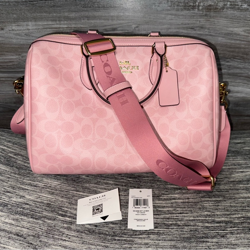 Coach Powder Pink Large Rowan